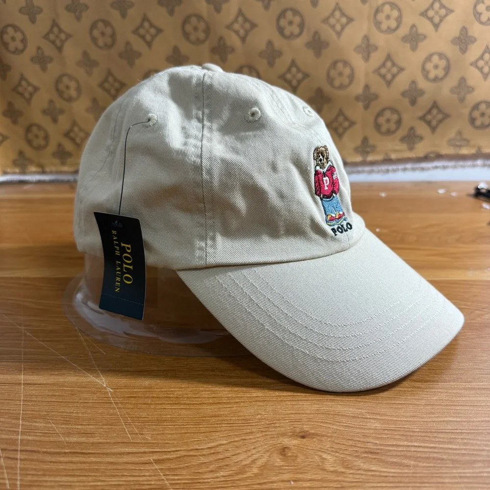 Polo by Ralph Lauren Cream Polo Bear Baseball Cap